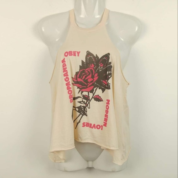 Obey Tops - Obey | Modern Lovers Halter Cut Out Tank Top NWT